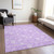 8' X 10' Lavender And Lilac Floral Washable Indoor Outdoor Area Rug