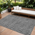 10' X 14' Gray Charcoal And Silver Geometric Washable Indoor Outdoor Area Rug