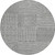 8' Charcoal And Ivory Round Geometric Washable Indoor Outdoor Area Rug - 608219296049