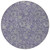 8' Eggplant Purple And Gray Round Floral Washable Indoor Outdoor Area Rug