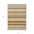 10' X 14' Chocolate Striped Washable Non Skid Indoor Outdoor Area Rug - Chocolate