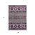 8' X 10' Purple Plum And Gray Tribal Washable Indoor Outdoor Area Rug