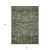 10' X 14' Green And Olive Green Oriental Washable Indoor Outdoor Area Rug