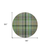 8' Round Green Round Plaid Washable Non Skid Indoor Outdoor Area Rug