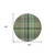 8' Round Green Round Plaid Washable Non Skid Indoor Outdoor Area Rug