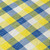 9' X 12' Yellow Blue And Beige Plaid Washable Indoor Outdoor Area Rug