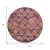 8' Rust Gold And Blush Round Aztec Washable Indoor Outdoor Area Rug