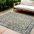 9' X 12' Yellow and Ivory Southwestern Stain Resistant Indoor Outdoor Area Rug - Yellow, Ivory