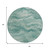 8' Teal Blue And Ivory Round Abstract Washable Indoor Outdoor Area Rug - 880016635836