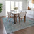 10' X 14' Teal Blue Aqua And Gray Oriental Washable Indoor Outdoor Area Rug