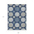 9' X 12' Navy Blue And Ivory Geometric Washable Indoor Outdoor Area Rug