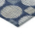 9' X 12' Navy Blue And Ivory Geometric Washable Indoor Outdoor Area Rug