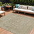9' X 12' Tan And Beige Abstract Washable Indoor Outdoor Area Rug - Tan, Beige