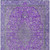 10' X 14' Purple And Gray Medallion Washable Indoor Outdoor Area Rug