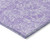 9' X 12' Lilac And Ivory Floral Washable Indoor Outdoor Area Rug
