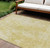 8' X 10' Gold Wheat And Ivory Abstract Washable Indoor Outdoor Area Rug