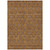 9' X 12' Copper Beige And Taupe Floral Washable Indoor Outdoor Area Rug