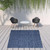 9' X 9' Navy Blue Square Non Skid Indoor Outdoor Area Rug - 606114456810