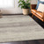 10' X 14' Taupe And Beige Striped Washable Indoor Outdoor Area Rug - 608219066314
