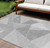 8' X 10' Gray Silver And Graphite Geometric Washable Indoor Outdoor Area Rug