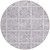 8' Lavender And Silver Round Medallion Washable Indoor Outdoor Area Rug