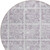 8' Lavender And Silver Round Medallion Washable Indoor Outdoor Area Rug