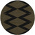 8' Black And Beige Round Geometric Washable Indoor Outdoor Area Rug