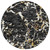 8' Black Ivory And Brown Round Striped Washable Indoor Outdoor Area Rug