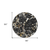 8' Black Ivory And Brown Round Striped Washable Indoor Outdoor Area Rug