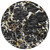 8' Black Ivory And Brown Round Striped Washable Indoor Outdoor Area Rug