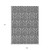 9' X 12' Gray Damask Washable Non Skid Indoor Outdoor Area Rug