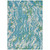 8' X 10' Teal Blue Ivory And Green Abstract Washable Indoor Outdoor Area Rug