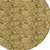 8' Brown And Beige Round Floral Washable Indoor Outdoor Area Rug - Brown, Beige