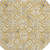 8' Gold Gray And Beige Round Floral Washable Indoor Outdoor Area Rug