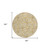 8' Gold Gray And Beige Round Floral Washable Indoor Outdoor Area Rug