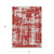 10' X 14' Red And Ivory Abstract Washable Indoor Outdoor Area Rug
