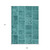 9' X 12' Turquoise Teal Blue And Aqua Patchwork Washable Indoor Outdoor Area Rug