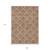 9' X 12' Brown Copper And Beige Geometric Washable Indoor Outdoor Area Rug