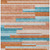 8' X 10' Orange Teal Blue And Salmon Striped Washable Indoor Outdoor Area Rug