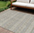 10' X 14' Silver Gray And Gold Floral Medallion Washable Indoor Outdoor Area Rug