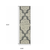 2' X 8' Gray and Ivory Oriental Stain Resistant Indoor Outdoor Area Rug