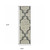 2' X 8' Grey Oriental Stain Resistant Indoor Outdoor Area Rug - 606114582571