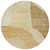 8' Beige Copper And Brown Round Abstract Washable Indoor Outdoor Area Rug