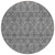 8' Gray Silver And Charcoal Round Floral Washable Indoor Outdoor Area Rug - 608219034757