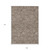 9' X 12' Brown And Beige Floral Washable Indoor Outdoor Area Rug - 608219195656