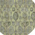 8' Artichoke Green And Gray Round Damask Washable Indoor Outdoor Area Rug