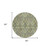 8' Artichoke Green And Gray Round Damask Washable Indoor Outdoor Area Rug