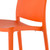 Set of Four Orange Heavy Duty Plastic Outdoor Stacking Dining Chairs