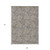 9' X 12' Gray Silver And Taupe Floral Washable Indoor Outdoor Area Rug