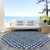 8' Navy Blue And Ivory Round Geometric Washable Indoor Outdoor Area Rug Transitional Style - Navy Blue, Ivory Color